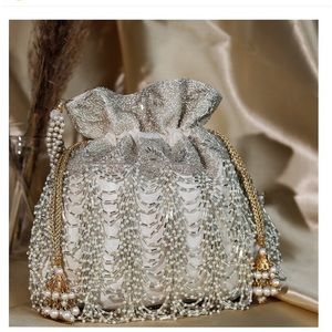 Beautiful white Potli bag